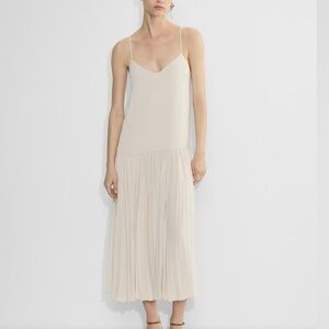 Babaton Cream Dress with Spaghetti Straps